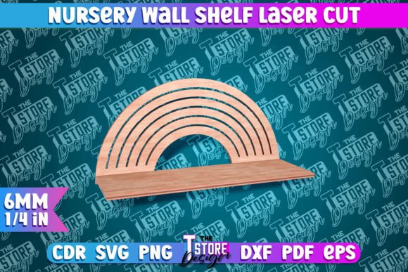Download Rainbow Nursery Wall Shelf Laser Cut - Premium Resources