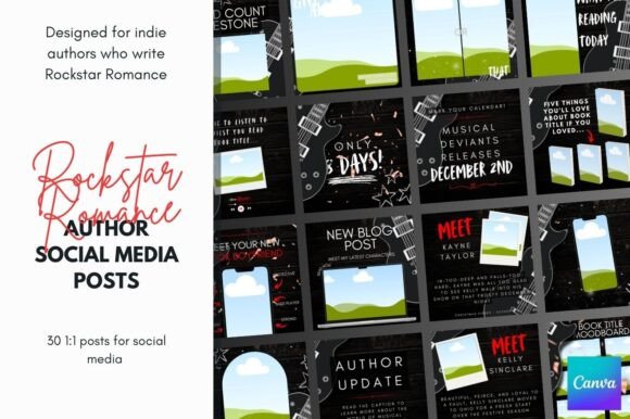 Download Rockstar Romance Canva Templates - Rockstar Collection