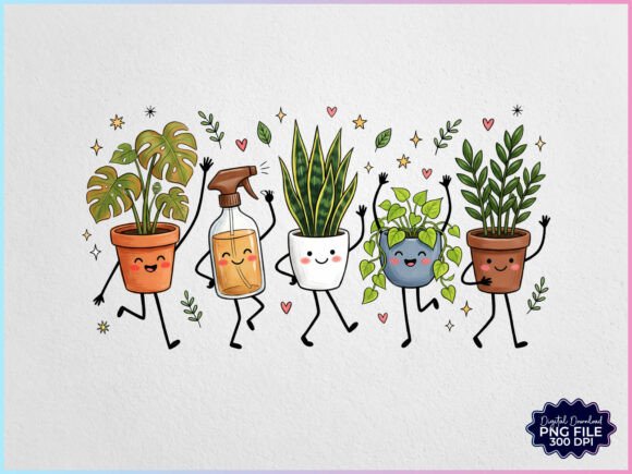 Download Plants Doodles Characters PNG - Plants Collection