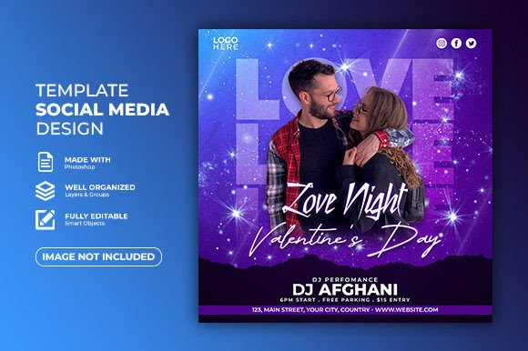 Download Valentine's Day Post Design Template - Post design Collection