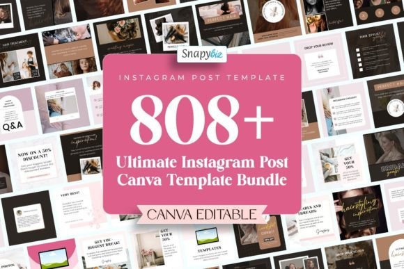 Download Instagram Post Canva Template Bundle - Template bundle Collection